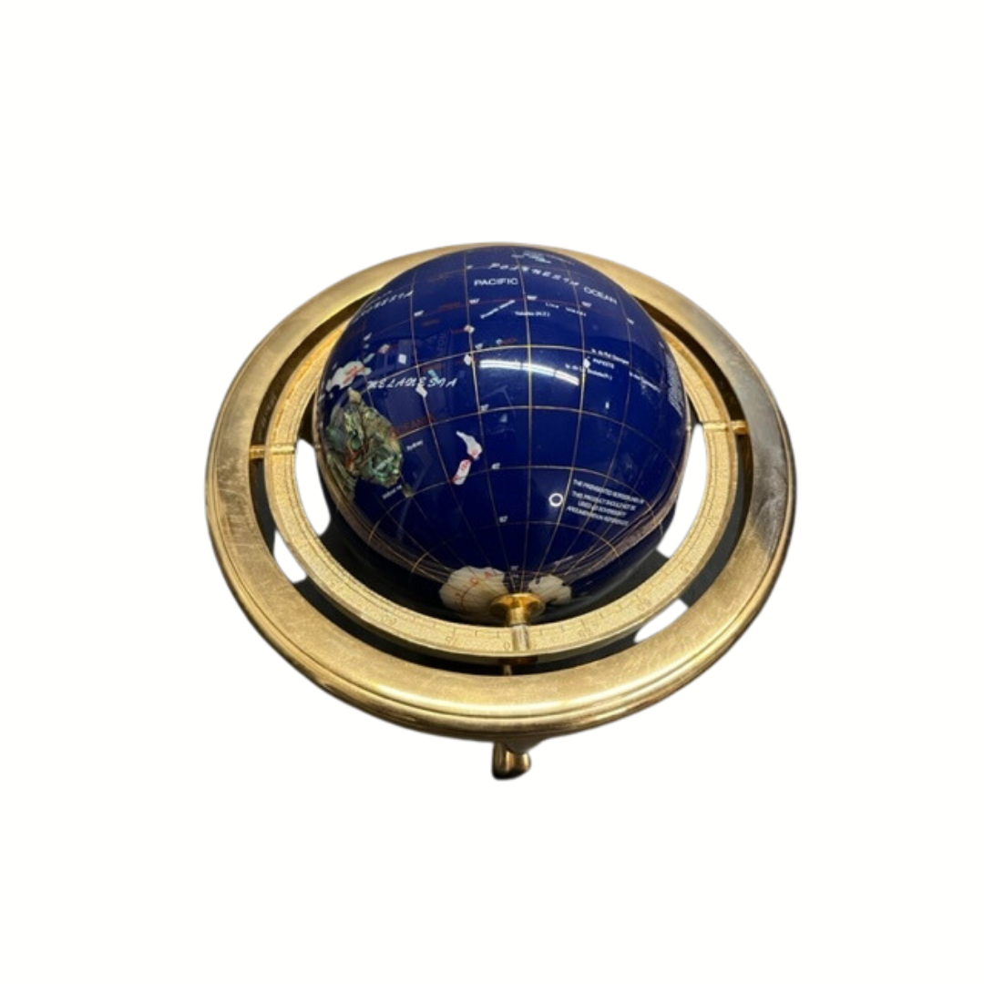 Precious Gemstone Desk Globe