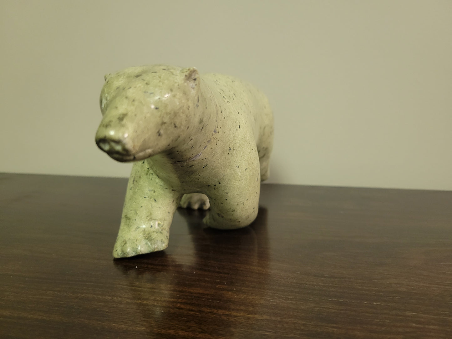 Soapstone Polar Bear. Signed