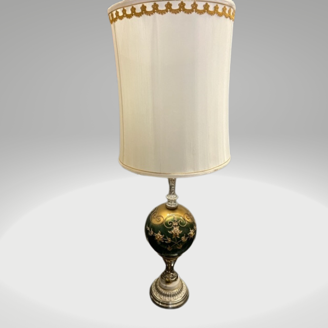 Antiques Ornate Glass Lamp