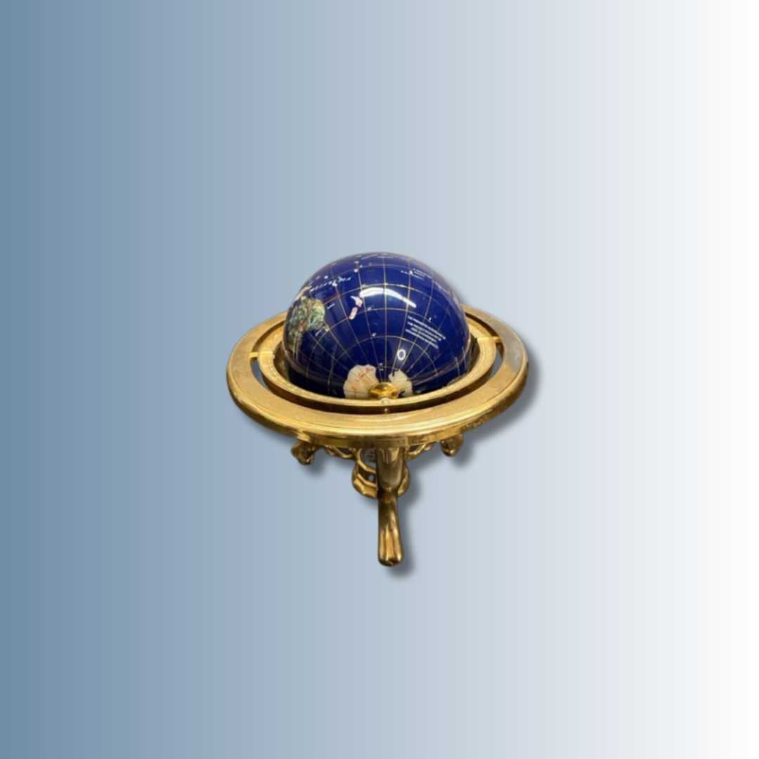 Precious Gemstone Desk Globe
