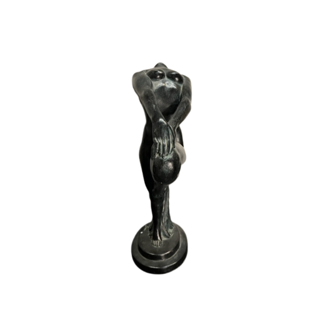 Large 1979 Klara Sever Austin Sculpture Sultry Awakening Antique Green