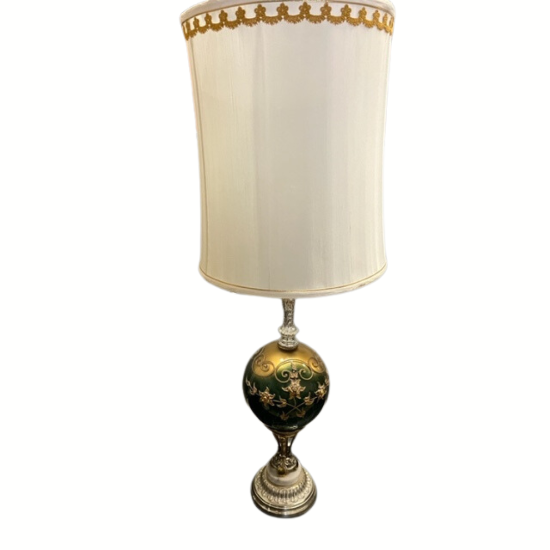 Antiques Ornate Glass Lamp