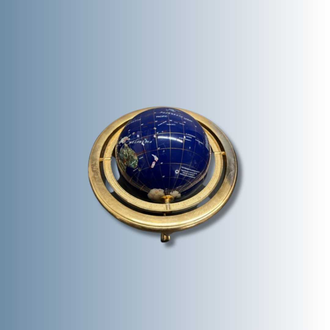 Precious Gemstone Desk Globe