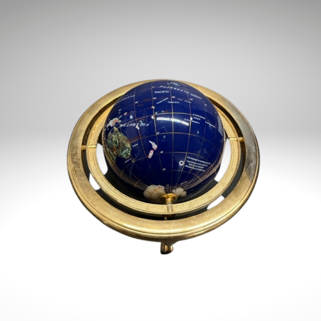 Precious Gemstone Desk Globe