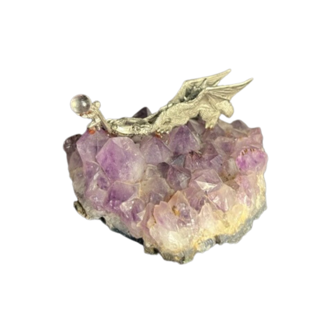 Two Amethyst Dragon Pieces