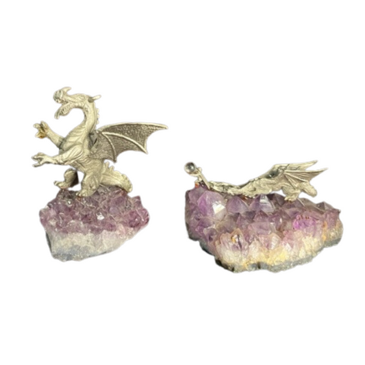 Two Amethyst Dragon Pieces