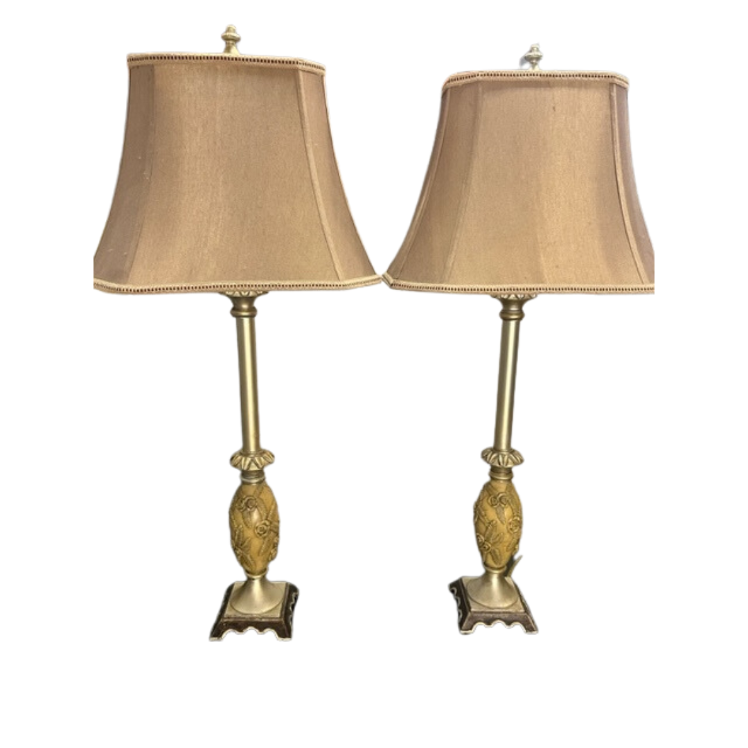 Pair of Pineapple Style Lamps