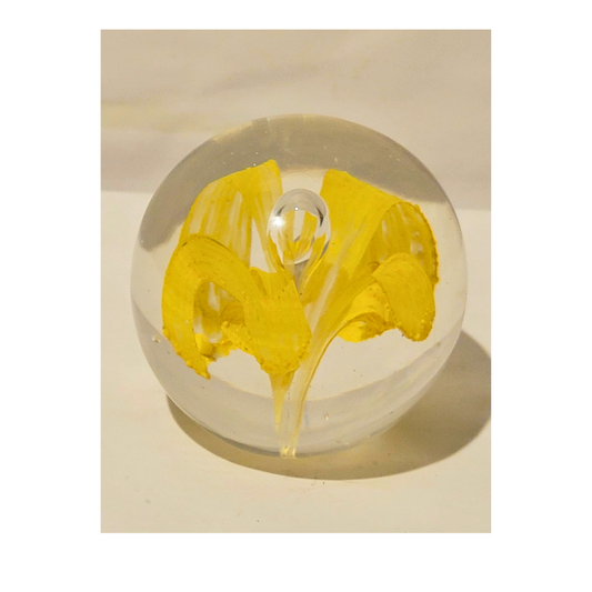 Glass Iris Paperweight