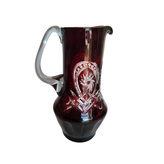 Ruby Red Crystal Pitcher