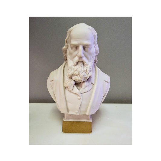 Vintage Alfred Tennyson Plaster Bust