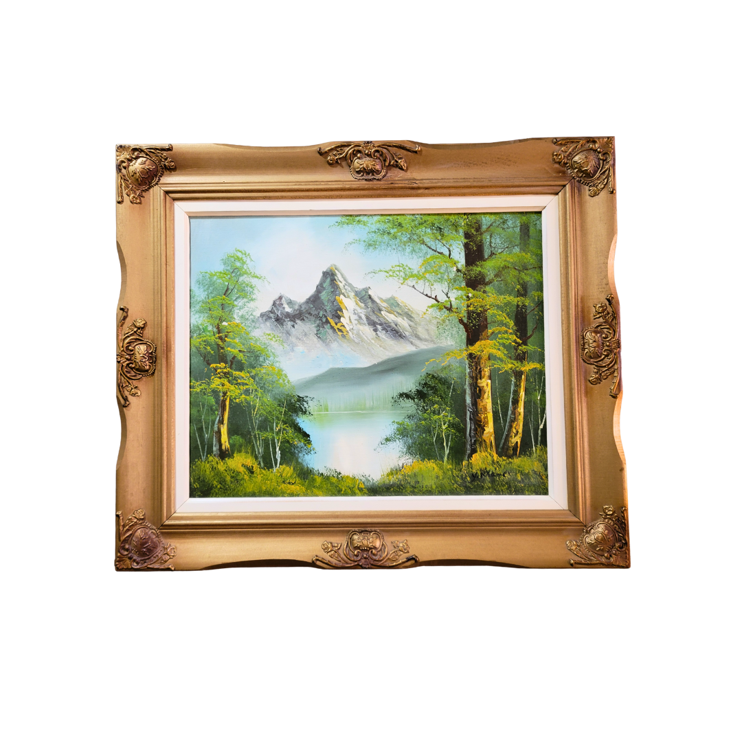 Original Mountain Landscape Oil Painting by Y. Kramer