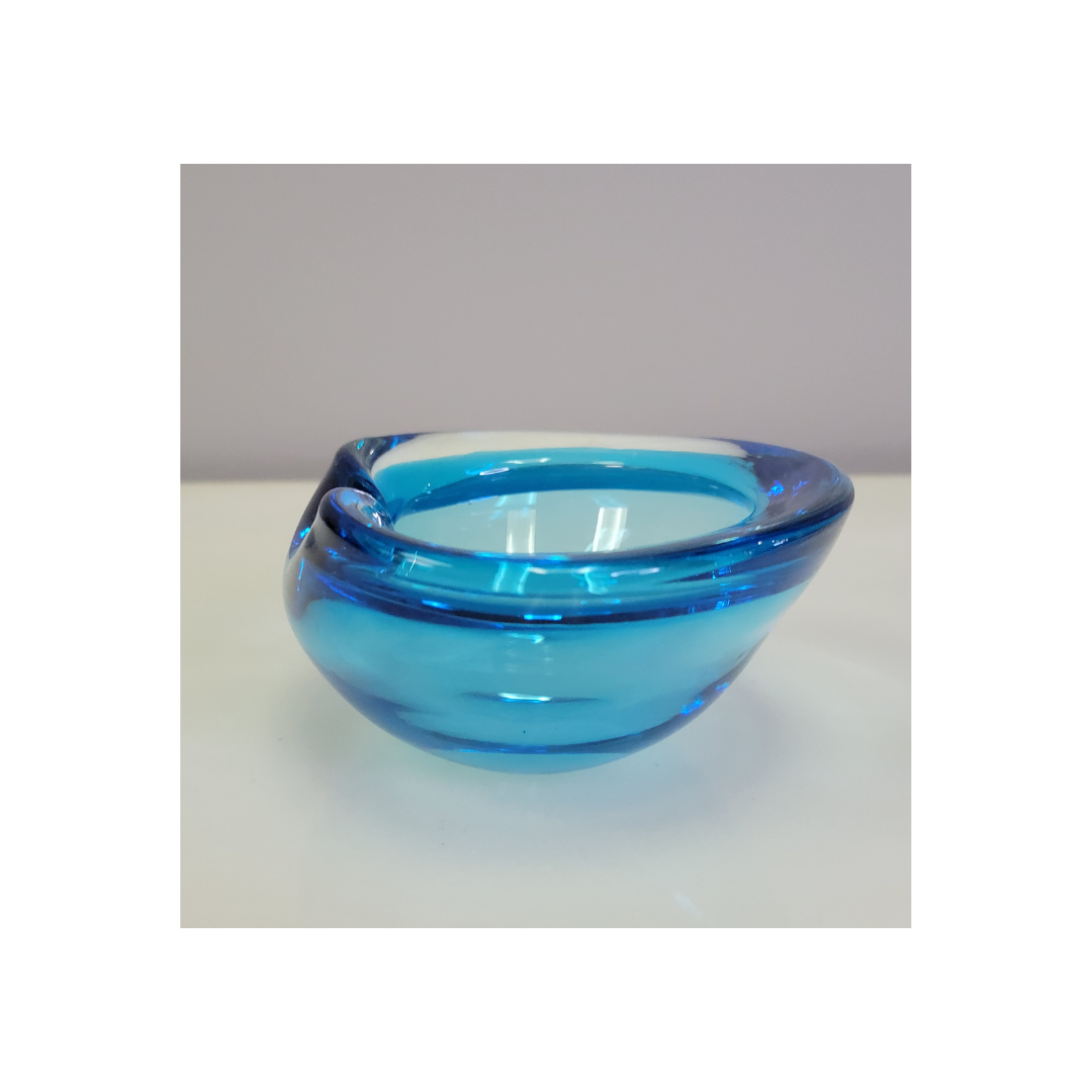 Handcrafted Blue Glass Bowl