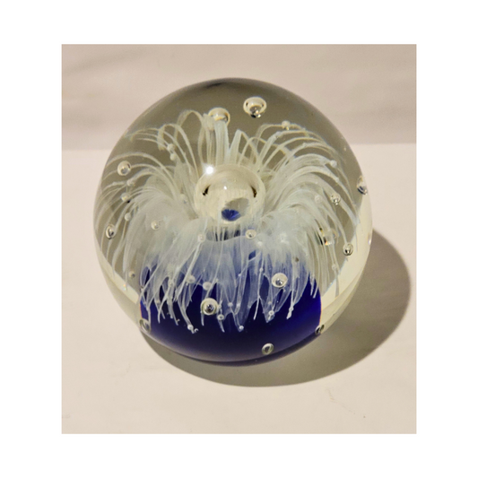 Glass Jellyfish Paperweight