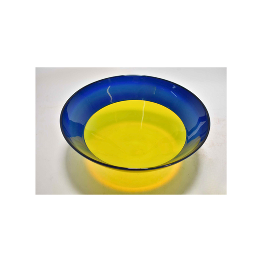 Yellow Vaseline to Cobalt Center Bowl