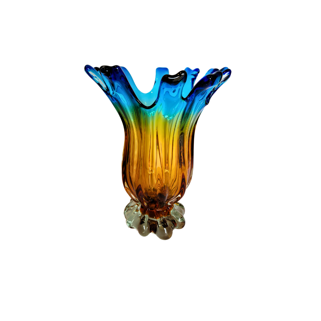 Multicolor Murano Glass Vase