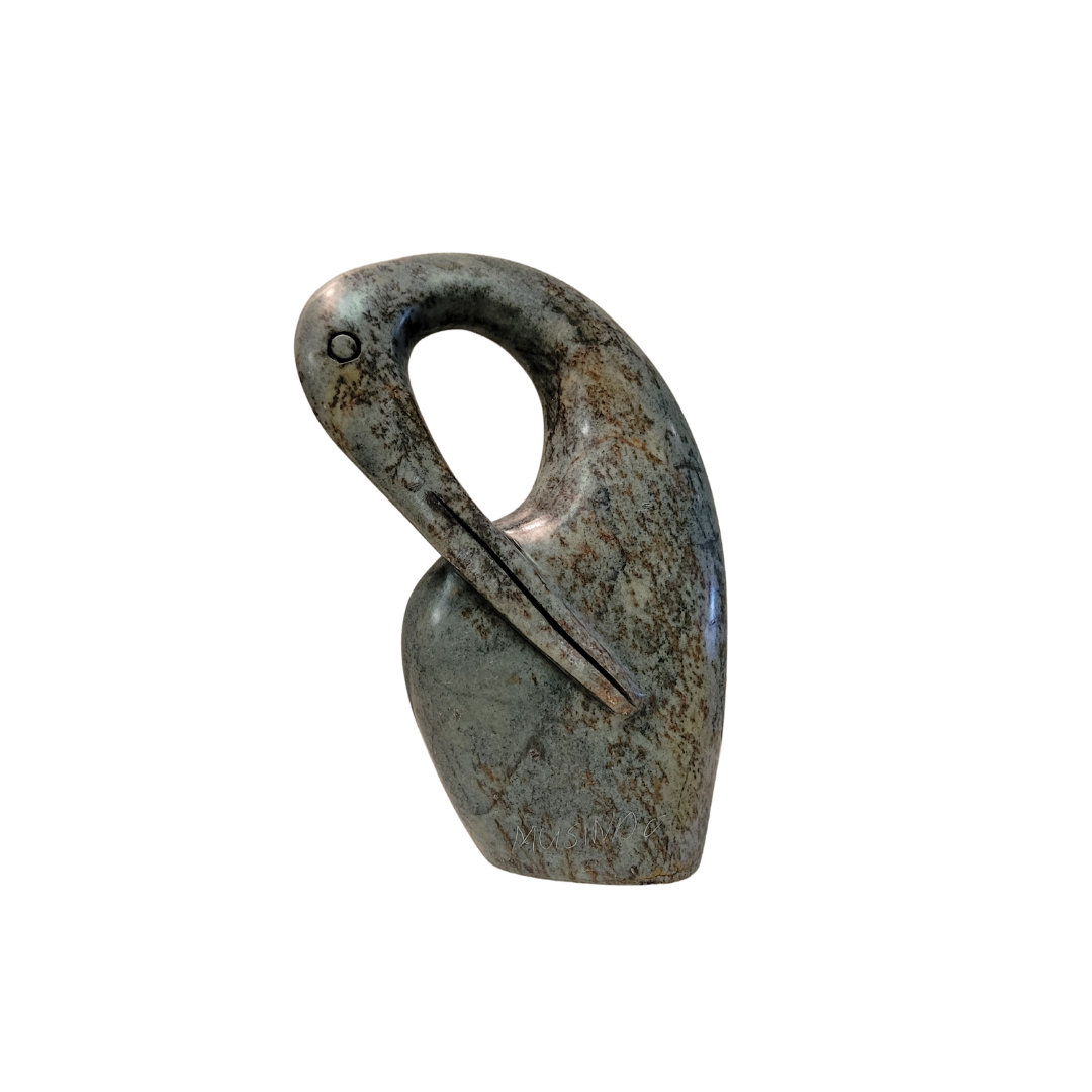 Inuit Crane Soapstone Carving