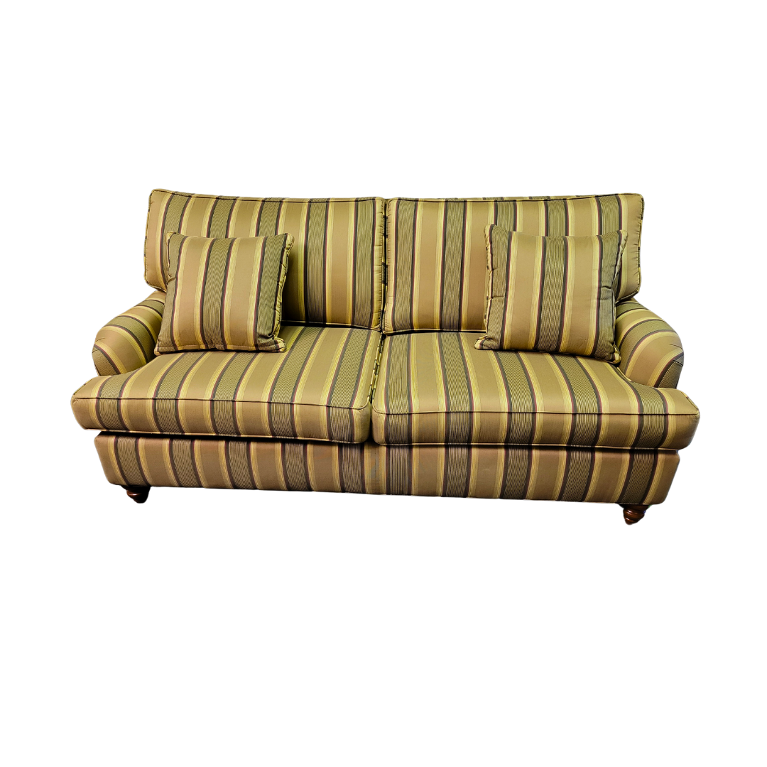 Elegant Striped Fabric Couch