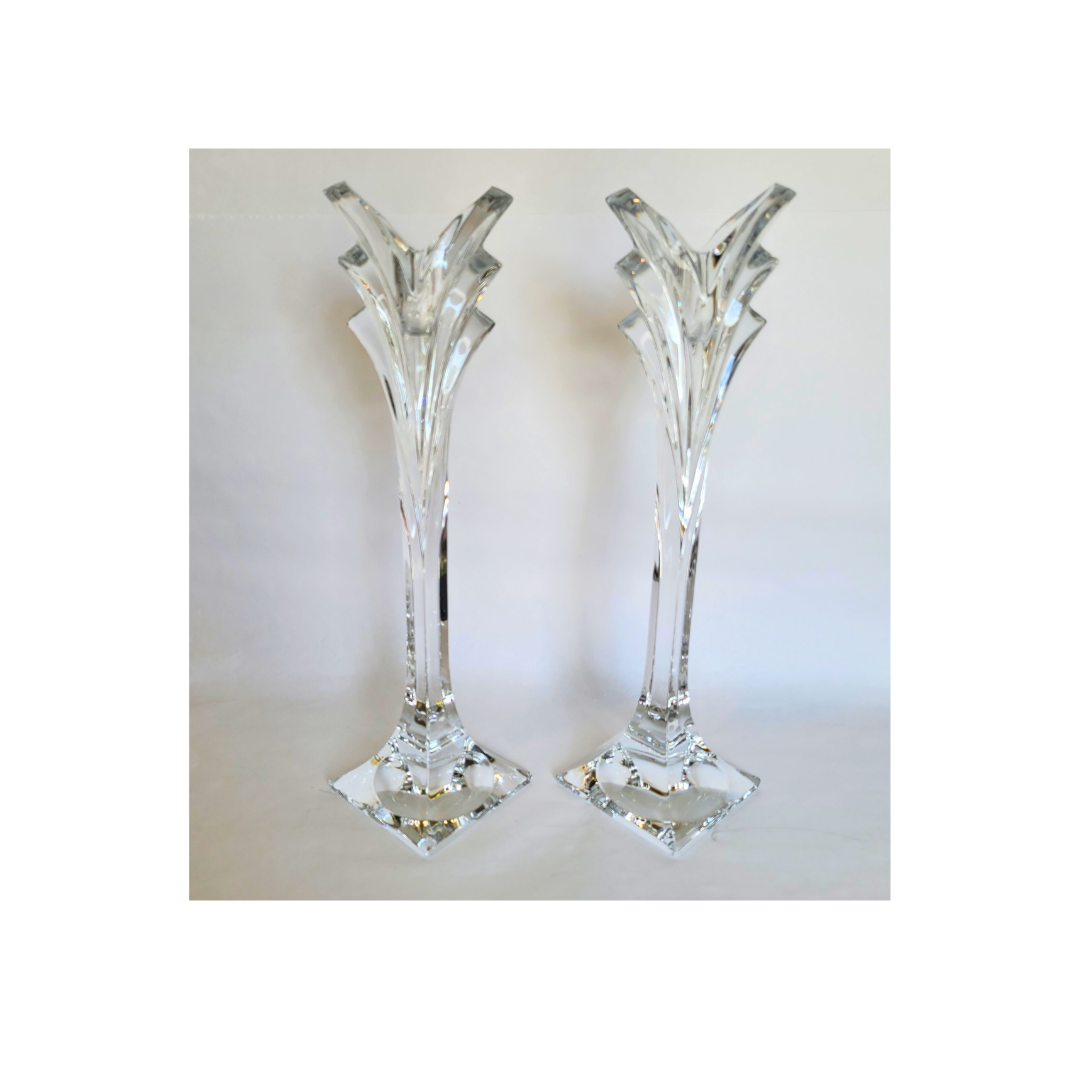 Pair of Elegant Crystal Candlestick