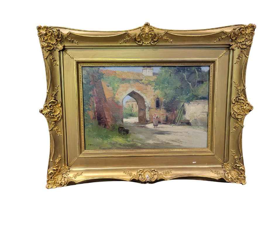 Antique Gilt Framed Oil on Canvas