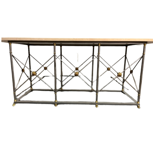 Neoclassical Style Marble Top Sideboard