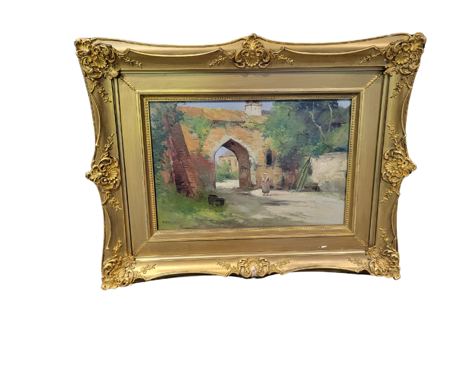 Antique Gilt Framed Oil on Canvas