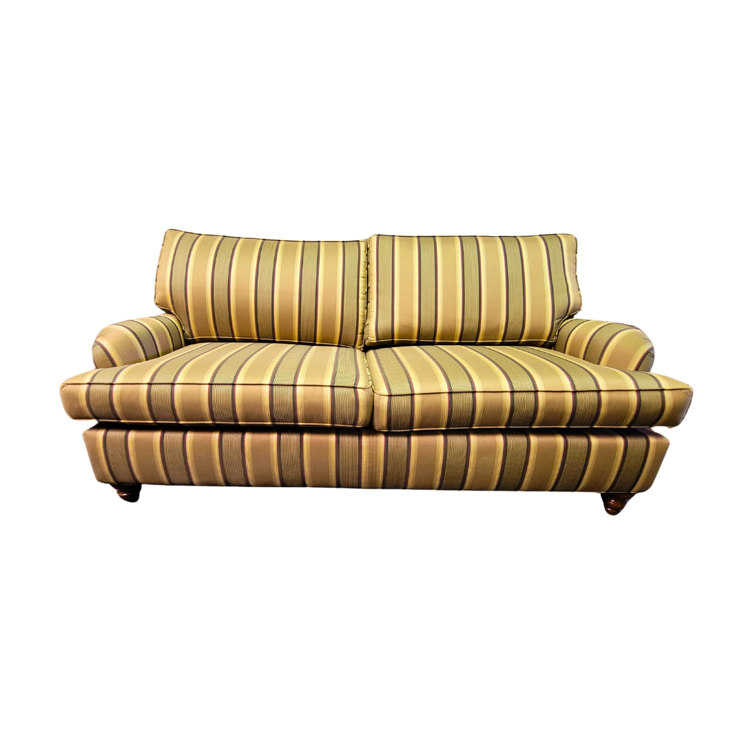 Elegant Striped Fabric Couch