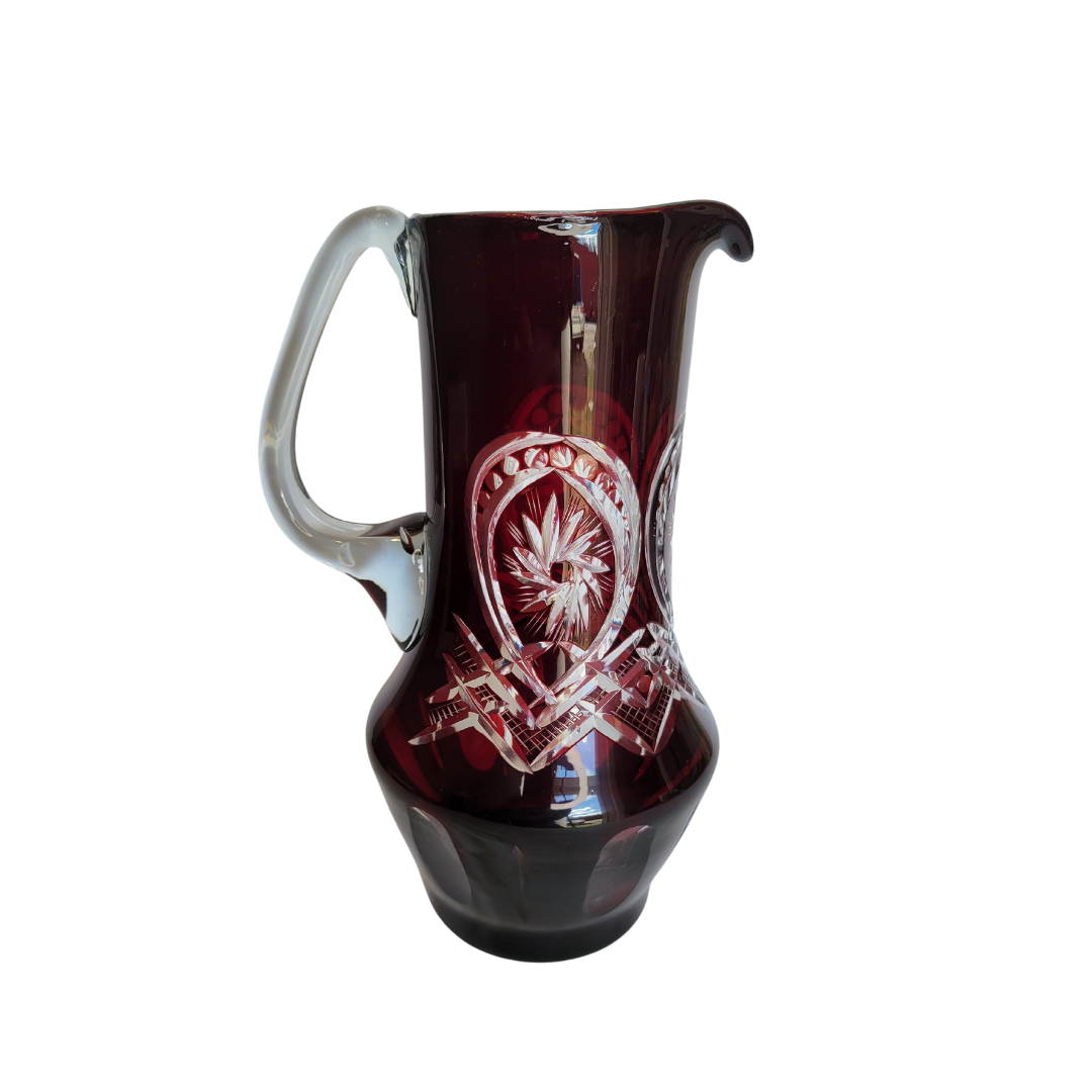 Ruby Red Crystal Pitcher