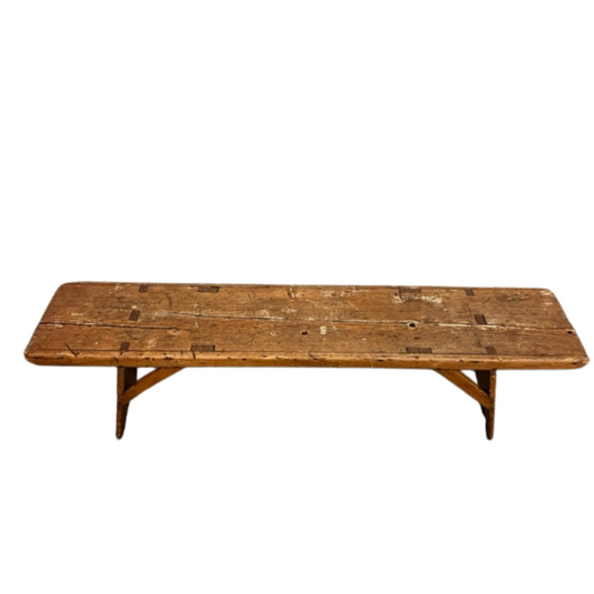 Antique Handmade Wooden Bench