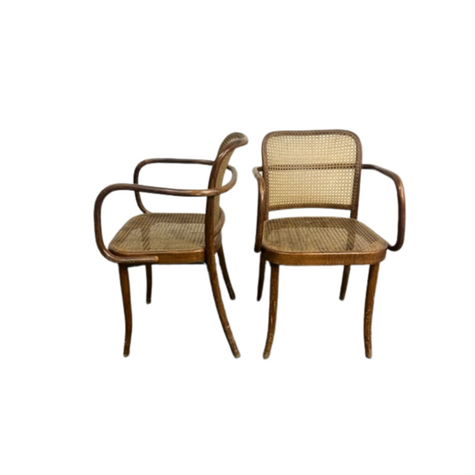 Vintage Ligna Cane Chairs Made in Czechoslovakia