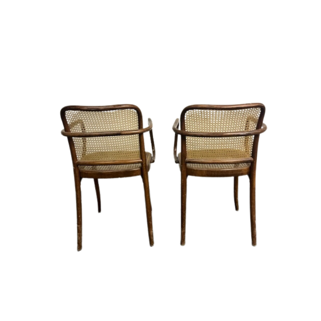 Vintage Ligna Cane Chairs Made in Czechoslovakia