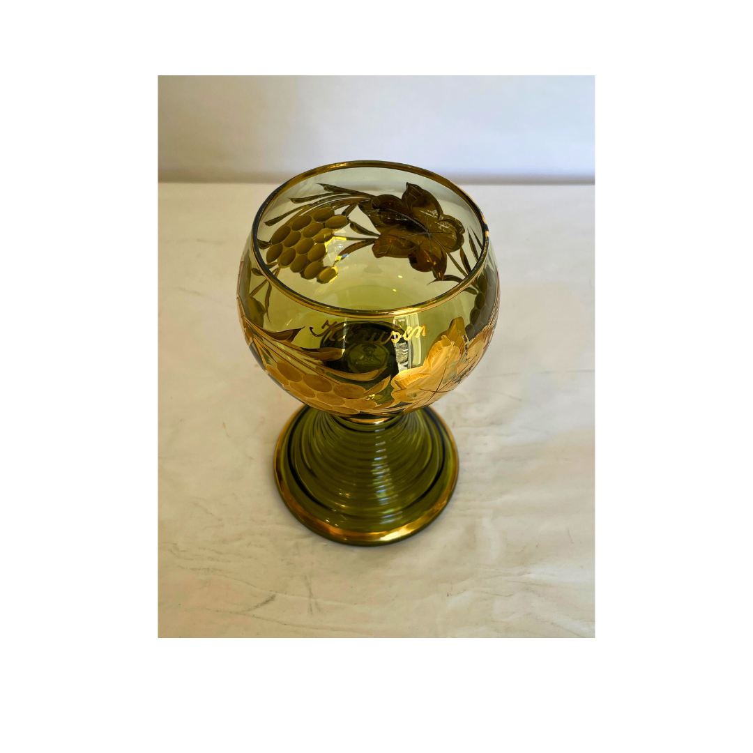 Klaussen Gold Crystal Vase