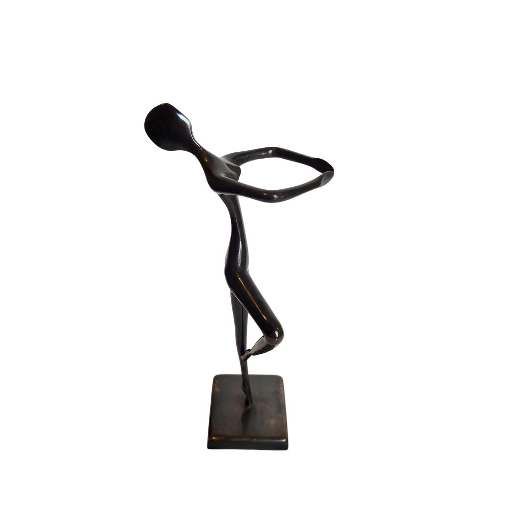 Metal Ballet Dancer Sculptures by Bodrul Khalique (Set of 2)