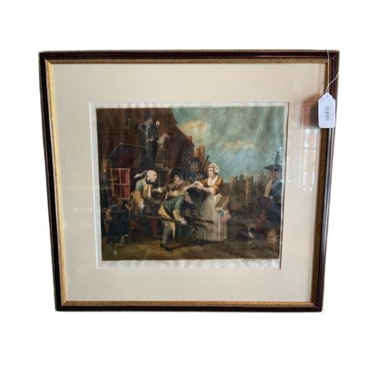 Antique Painting- English Street Scene