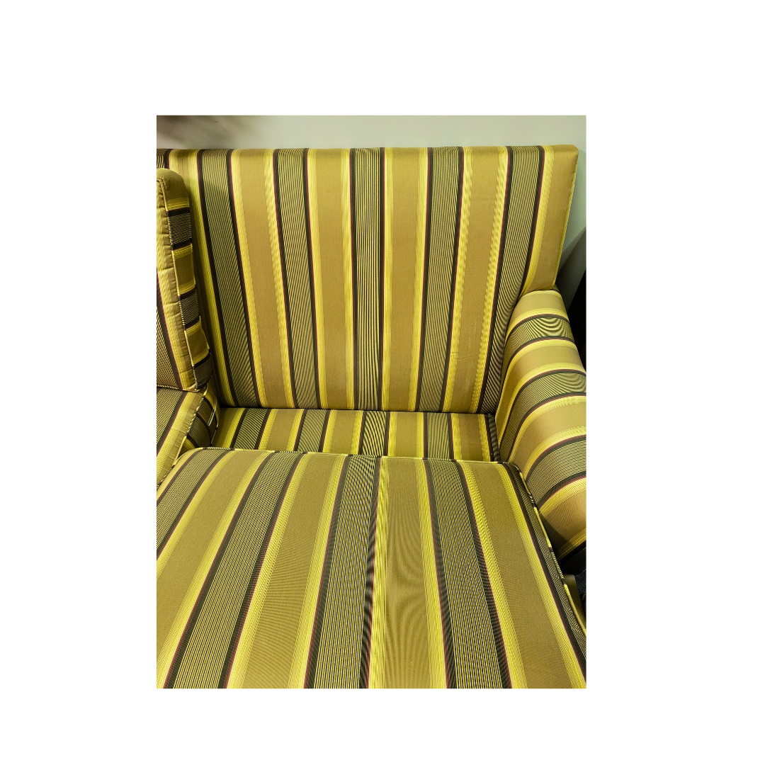 Elegant Striped Fabric Couch