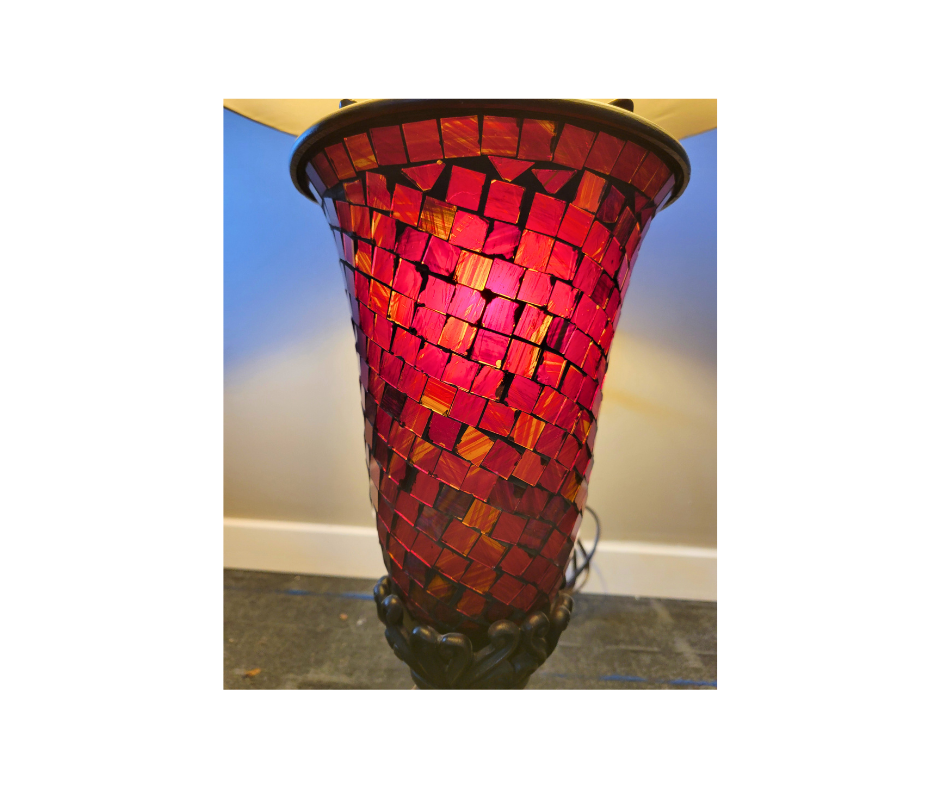 Banker's Mosaic Glass Lamp