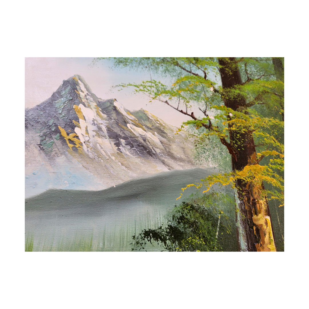 Original Mountain Landscape Oil Painting by Y. Kramer