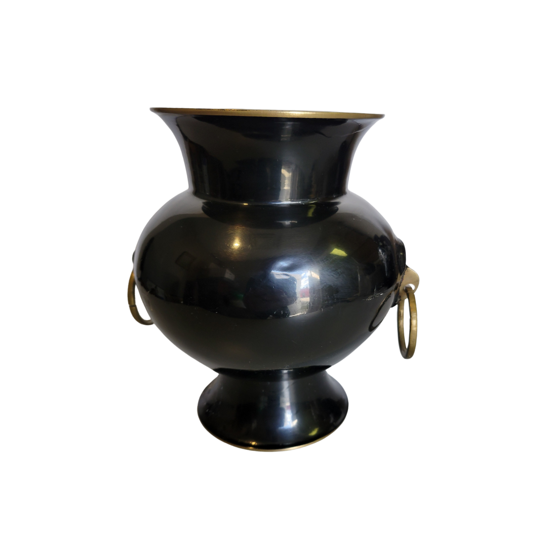 Black Lacquer MOP Inlay Vase