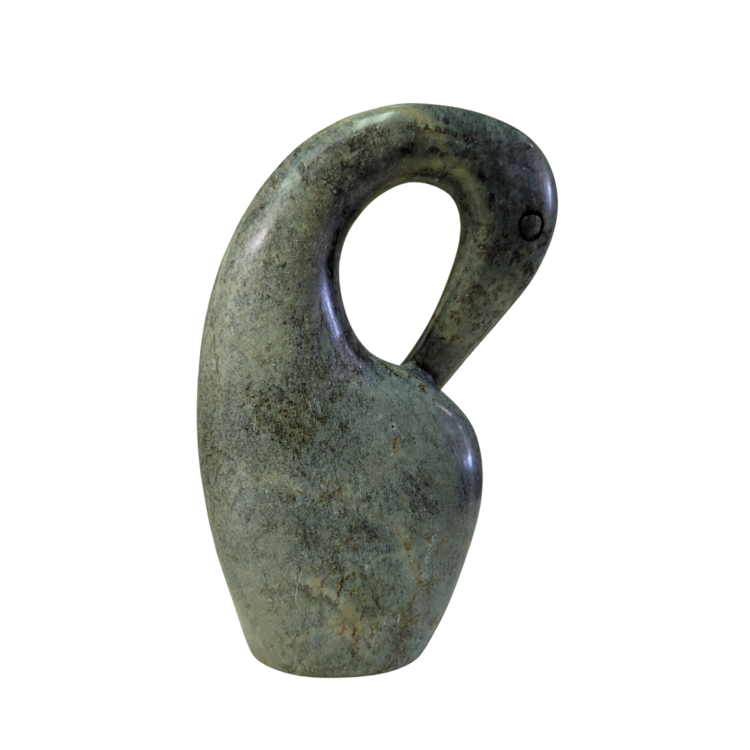 Inuit Crane Soapstone Carving