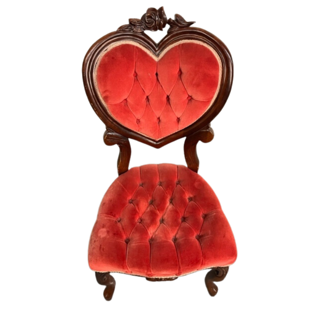 Antique Heart Shaped Chair Found Riches