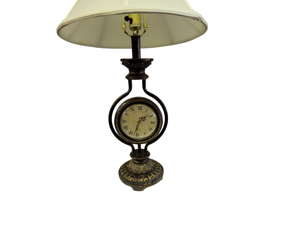 Table lamp with Clock