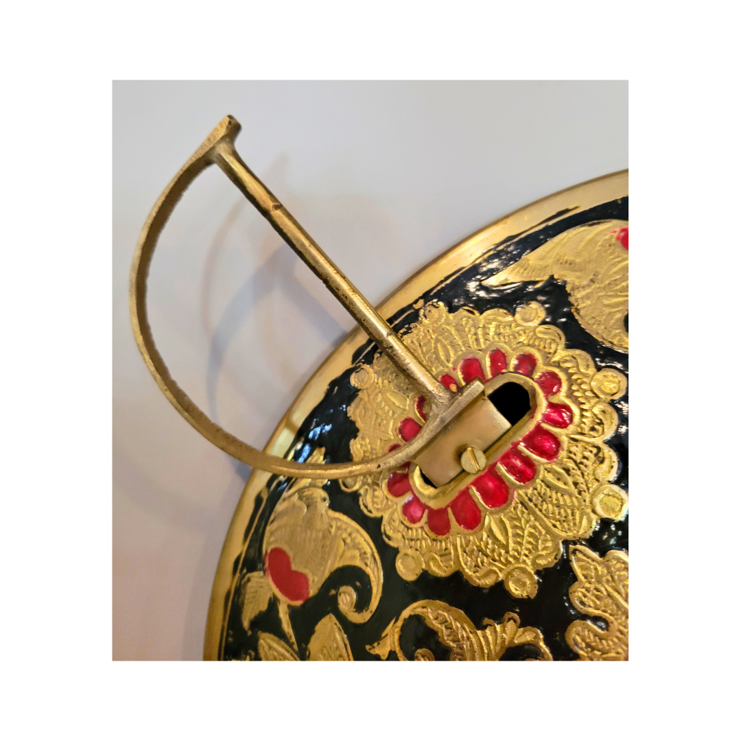 Decorative Brass Shield And Swords Set