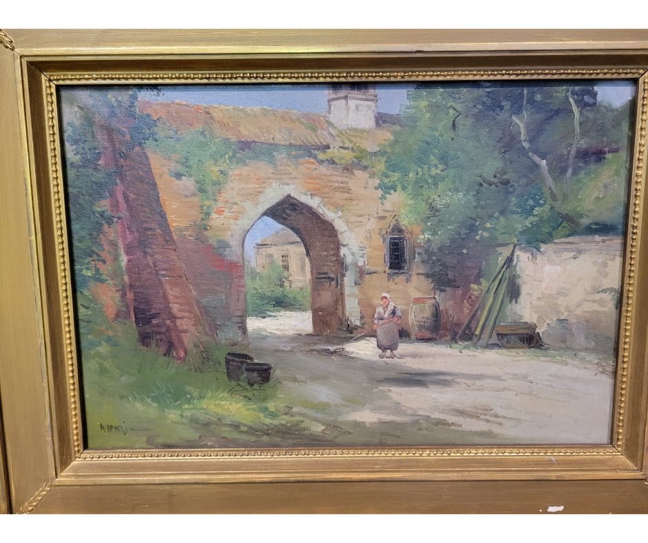 Antique Gilt Framed Oil on Canvas