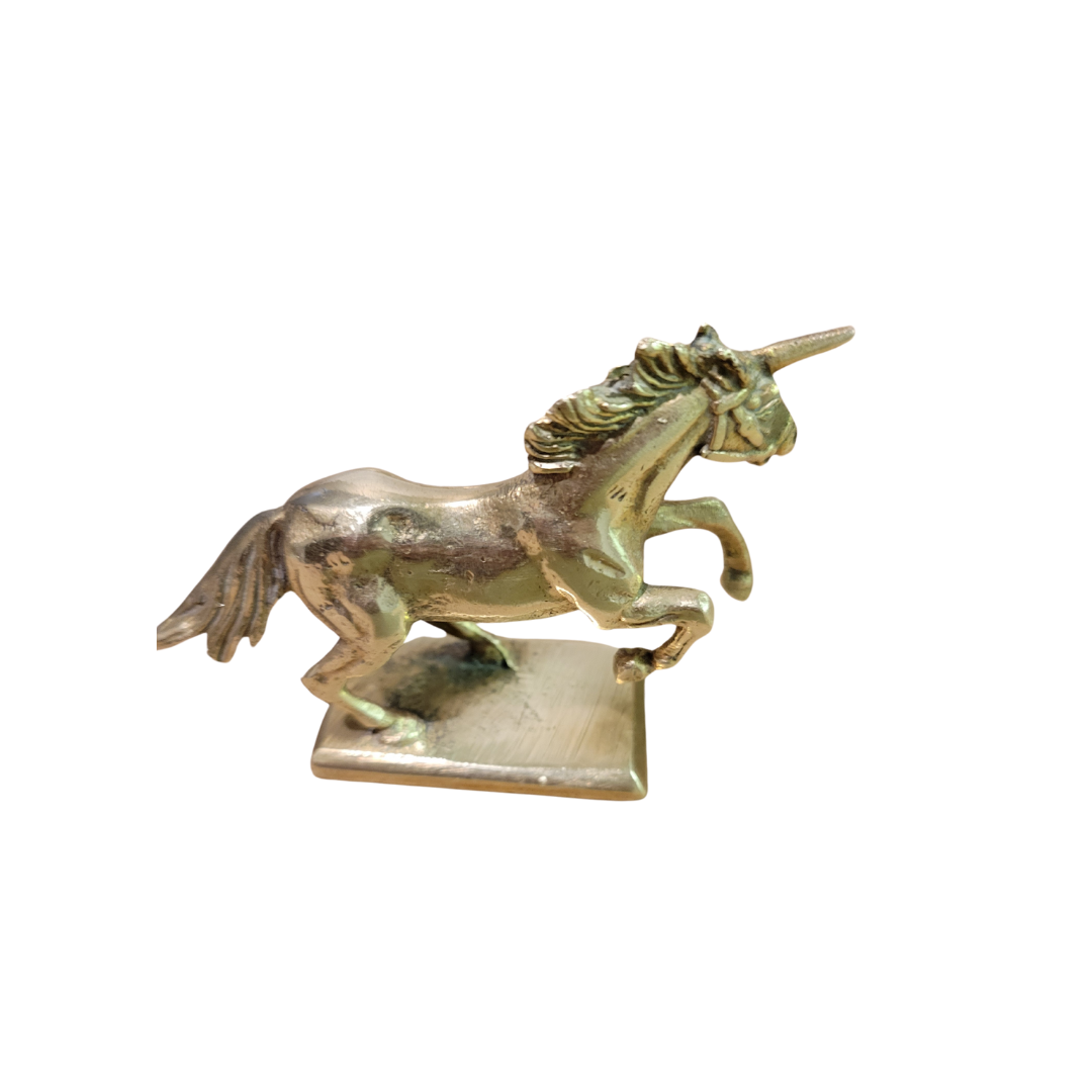 Set of Three Solid Brass Unicorn Figurine