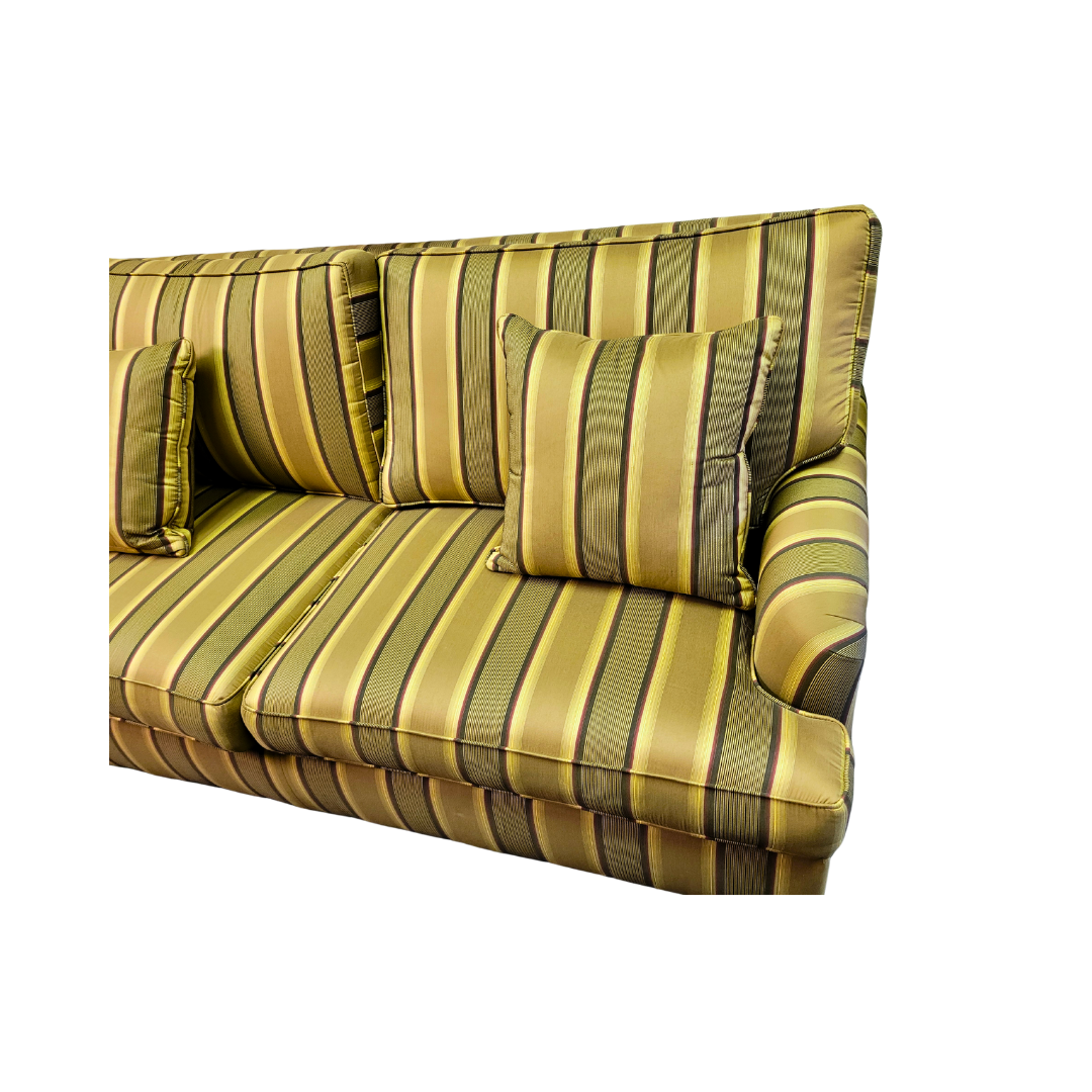 Elegant Striped Fabric Couch