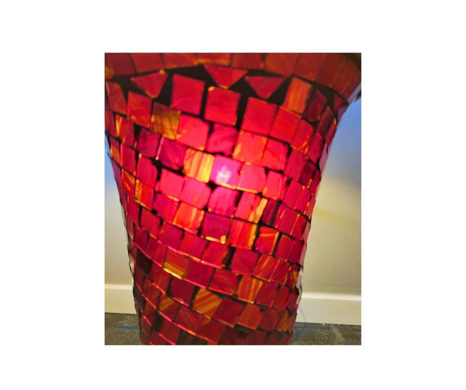 Banker's Mosaic Glass Lamp