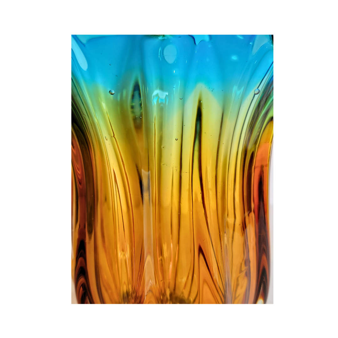 Multicolor Murano Glass Vase