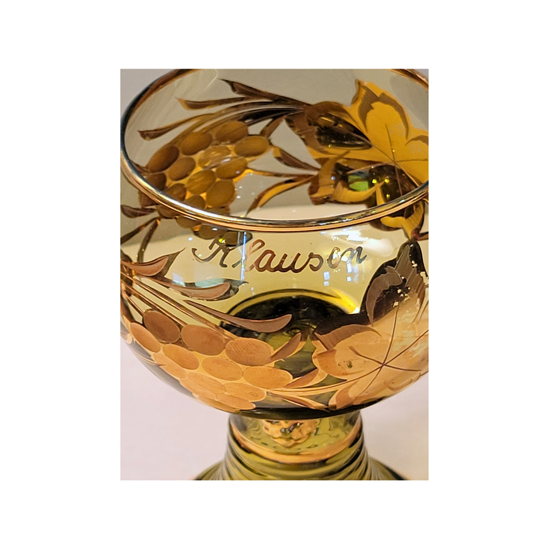 Klaussen Gold Crystal Vase