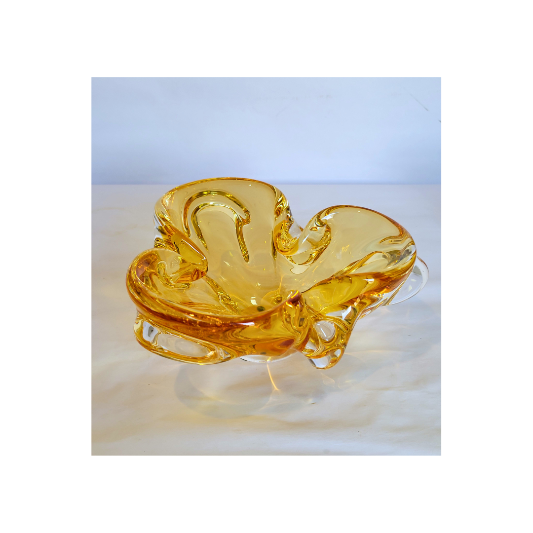 Chalet Glass Bowl - Amber