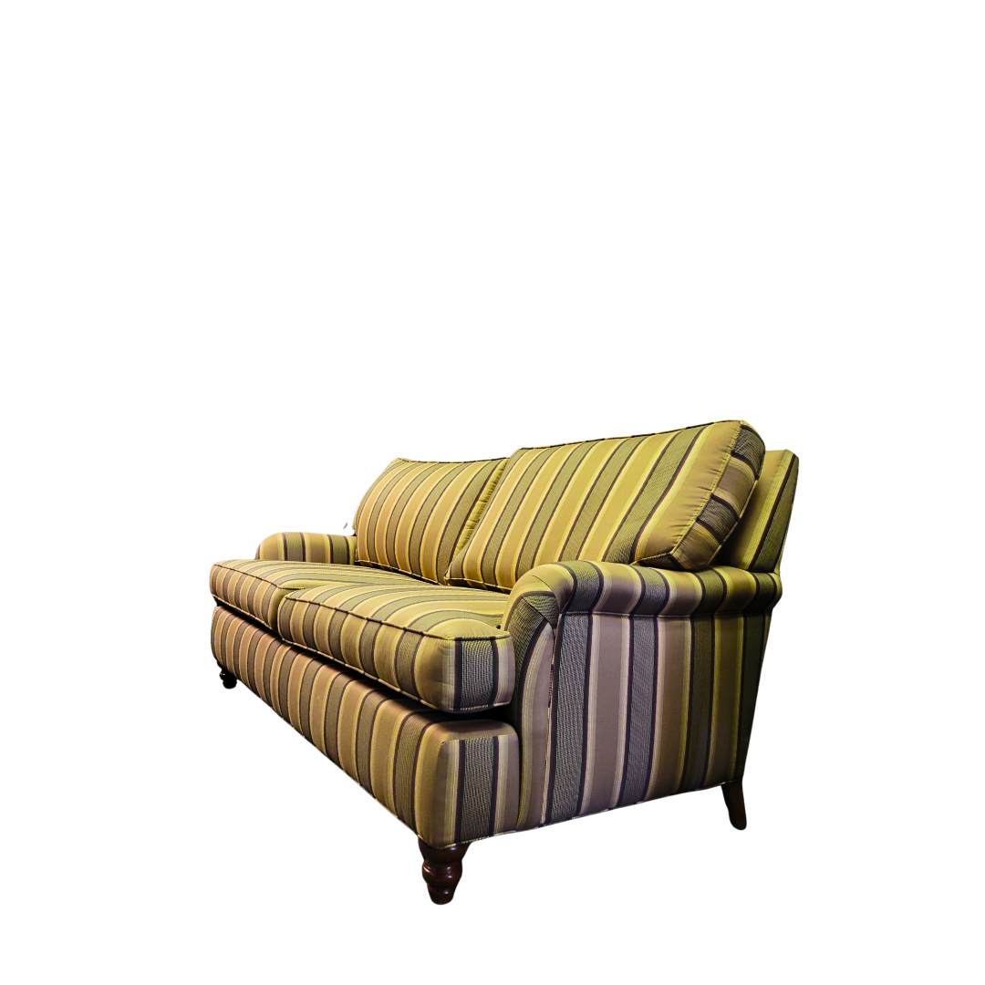 Elegant Striped Fabric Couch