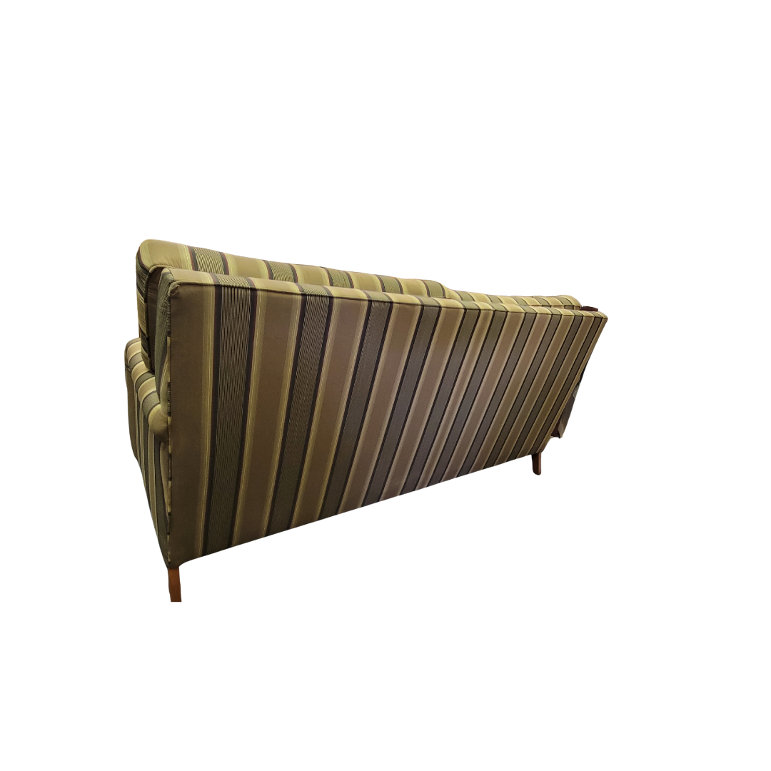 Elegant Striped Fabric Couch